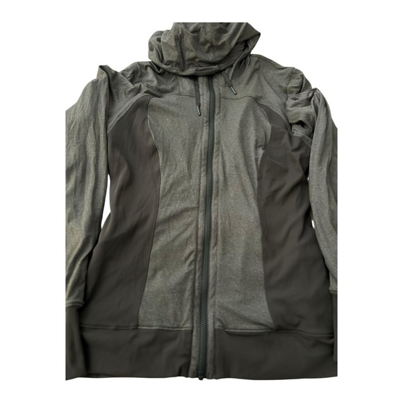 Lululemon Dance Studio Jacket III Reversible Olive Green Zip Up Hoodie Size 10 - Picture 11 of 15